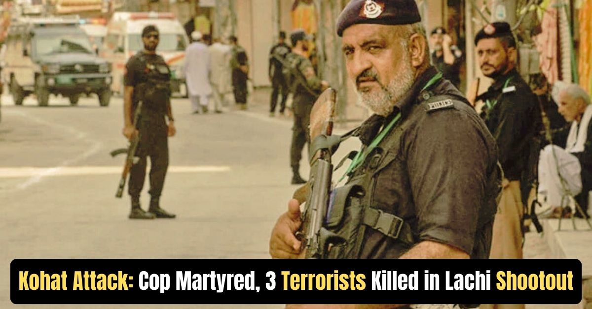police man in the thumbnail of the Kohat terrorist attack.