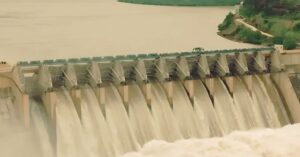 Water exit side of the dam