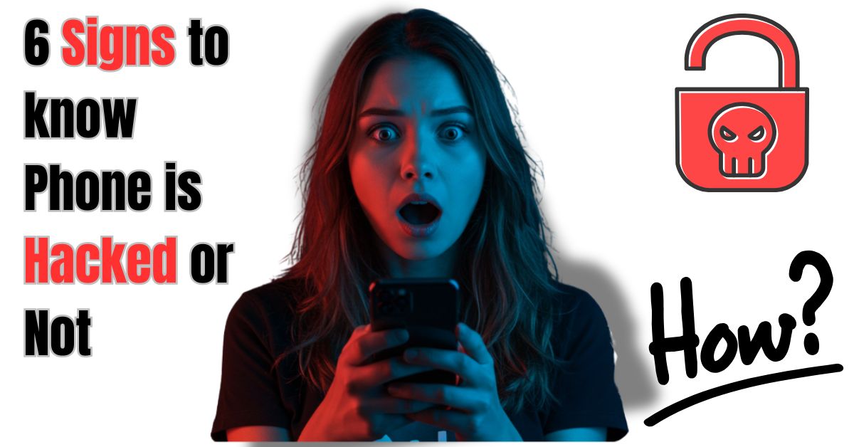 Shocked girl about hacking