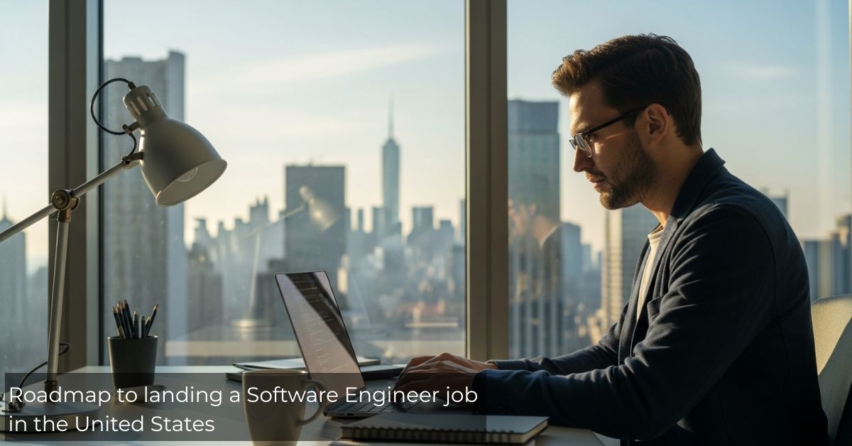 spftware Engineer working on laptop in office